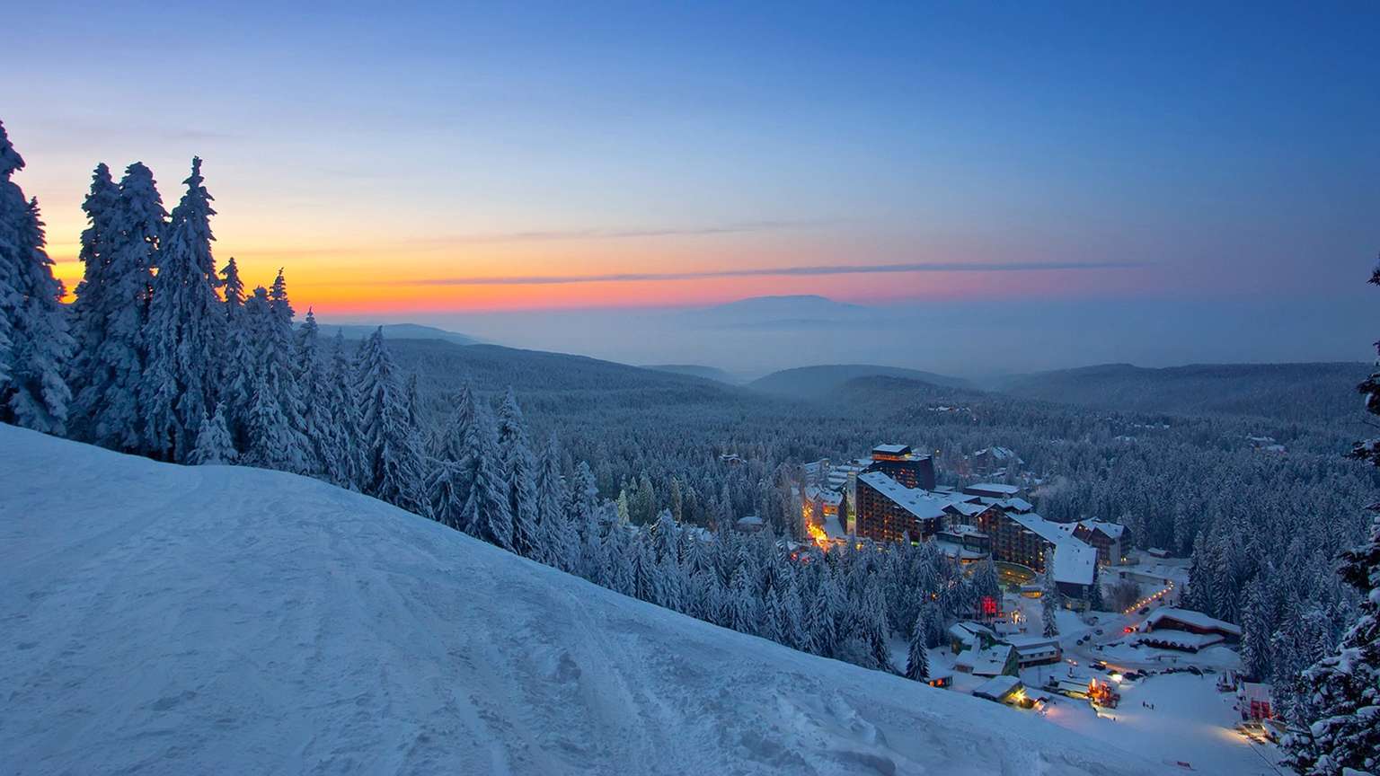 logo Bulgaria in the winter