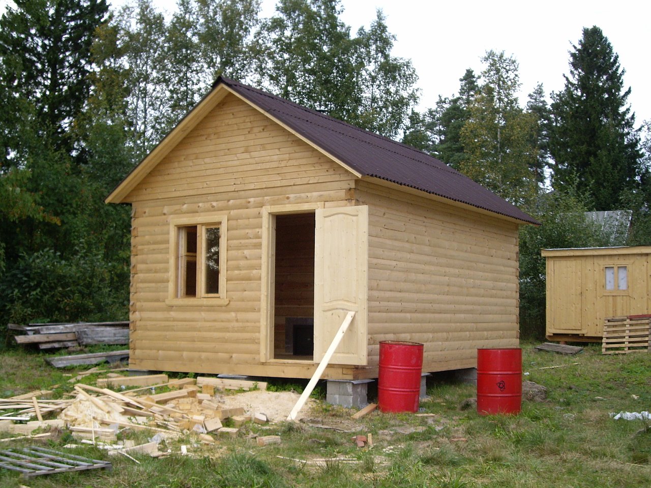 Из каких материалов строится баня, толщина стен, смета. inexpensive sauna