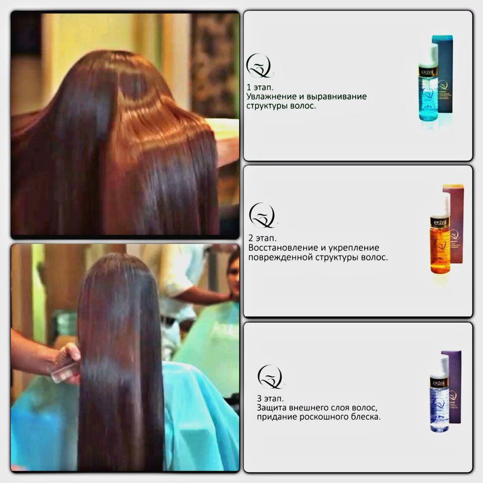 Экранирование волос до и после процедуры. Shielding of hair