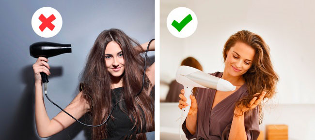 logo drying hair
